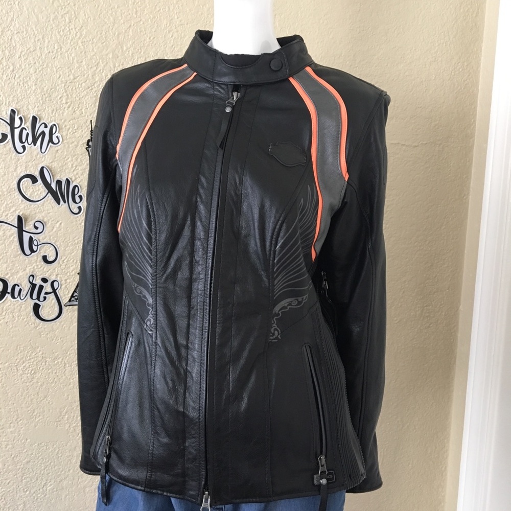 Harley- Davidson Leather Riding Jacket - Picture 3 of 8